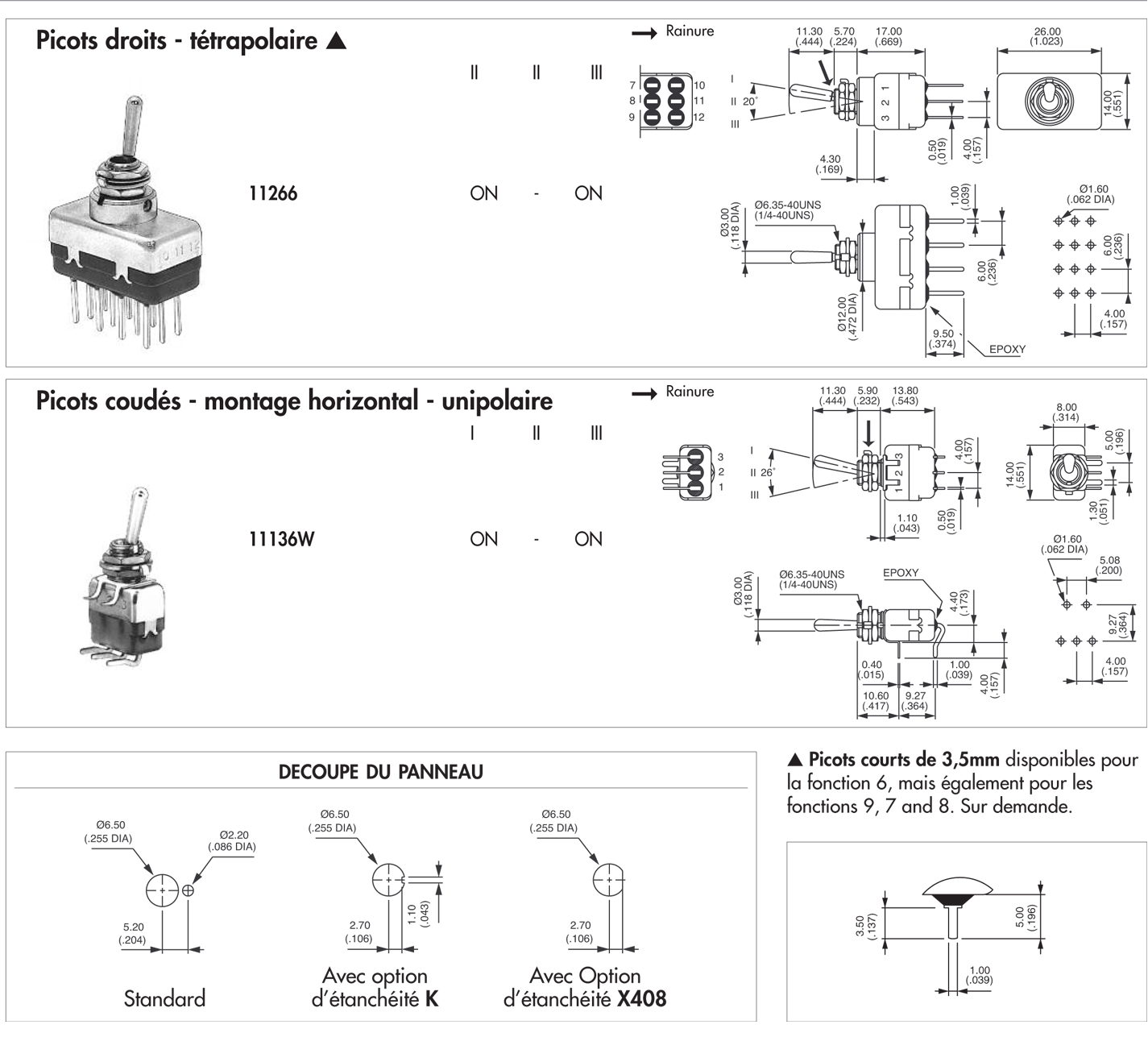 Interrupteur Inversion Polarité Moteur YINETTECH Interrupteurs à Bascule Momentanés à 6 Broches Et 3 Positions Commande Moteur Machine Outil