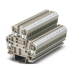 Screw double level terminal blocks