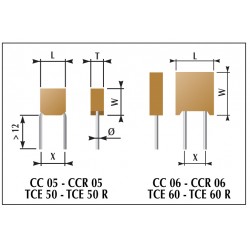 Condensateurs céramique moulés classe 1