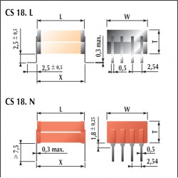 Condensateur chips céramique assemblés classe 1