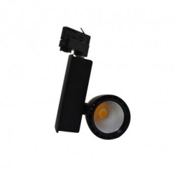 Spot LED sur Rail avec Adaptateur 3 allumages Noir 30W 3000°K