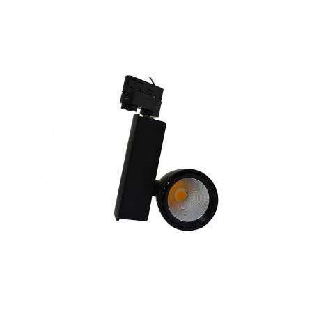 Spot LED sur Rail avec Adaptateur 3 allumages Noir 30W 3000°K