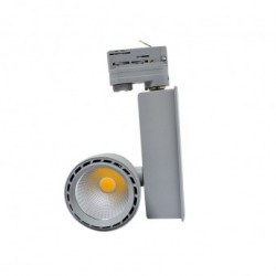 Spot LED sur Rail avec Adaptateur 3 allumages Gris 30W 3000°K