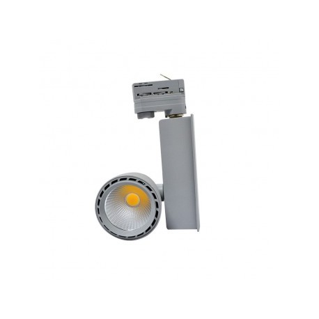 Spot LED sur Rail avec Adaptateur 3 allumages Gris 30W 3000°K