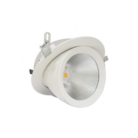 Spot LED Escargot Rond Inclinable et Orientable avec Alimentation Electronique 20W 3000°K