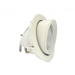 Spot LED Escargot Rond Inclinable et Orientable avec Alimentation Electronique 10W 3000°K