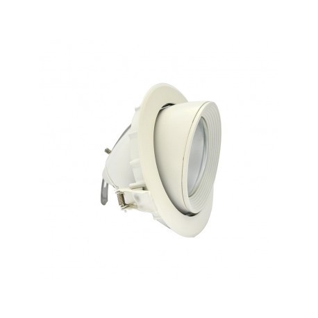 Spot LED Escargot Rond Inclinable et Orientable avec Alimentation Electronique 10W 3000°K