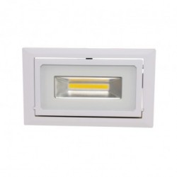 Spot LED Rectangulaire Inclinable avec Alimentation Electronique 30W 3000°K