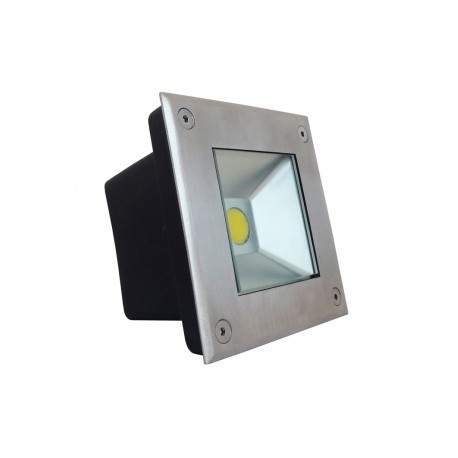 Spot LED Encastre Sol Carré Inox 3W