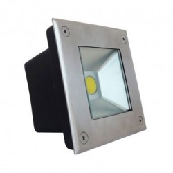 Spot LED Encastre Sol Carré Inox 5W