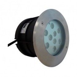 Spot LED Encastre Sol Rond Inox 9W